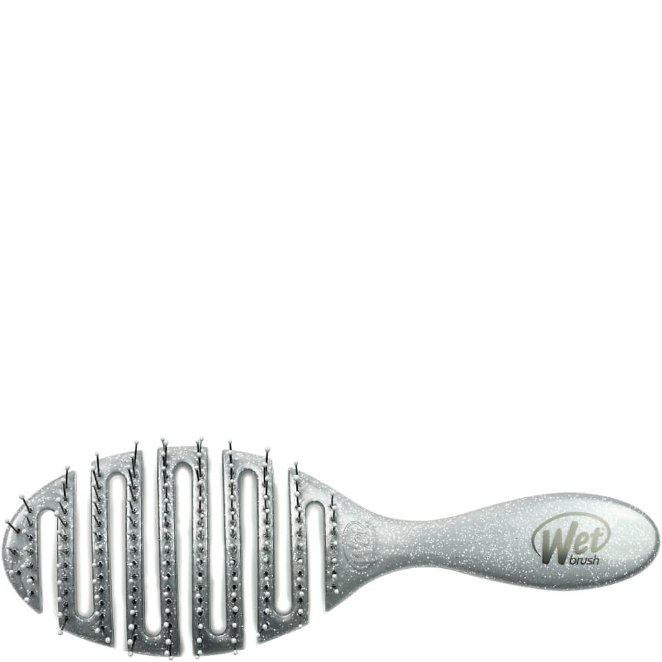 WetBrush Holiday Flex Dry Hair Brush - Silver Glitter