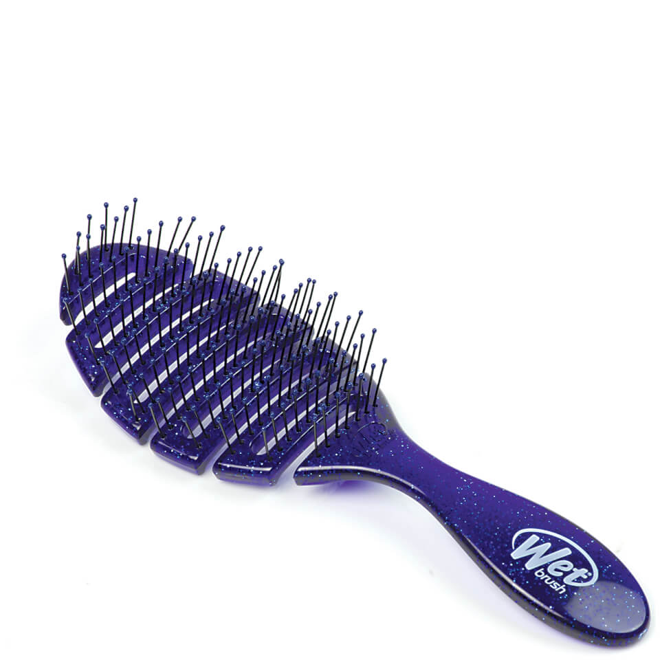 WetBrush Holiday Flex Dry Hair Brush - Blue Glitter