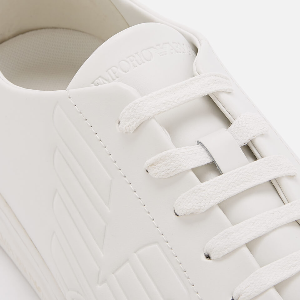 Emporio armani stan eagle debossed trainers outlet