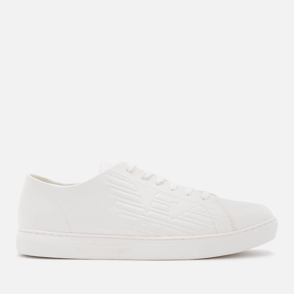 Emporio armani stan eagle debossed top trainers