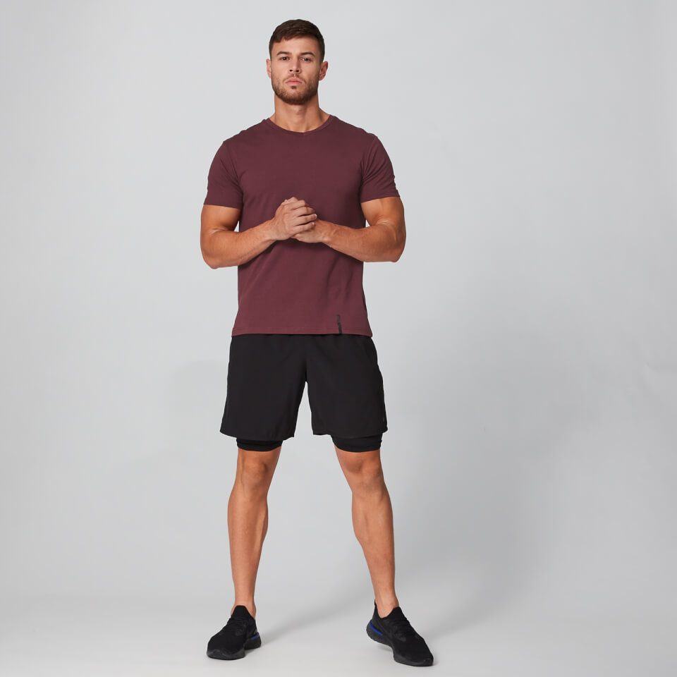 Luxe Classic V-Neck T-Shirt - Oxblood