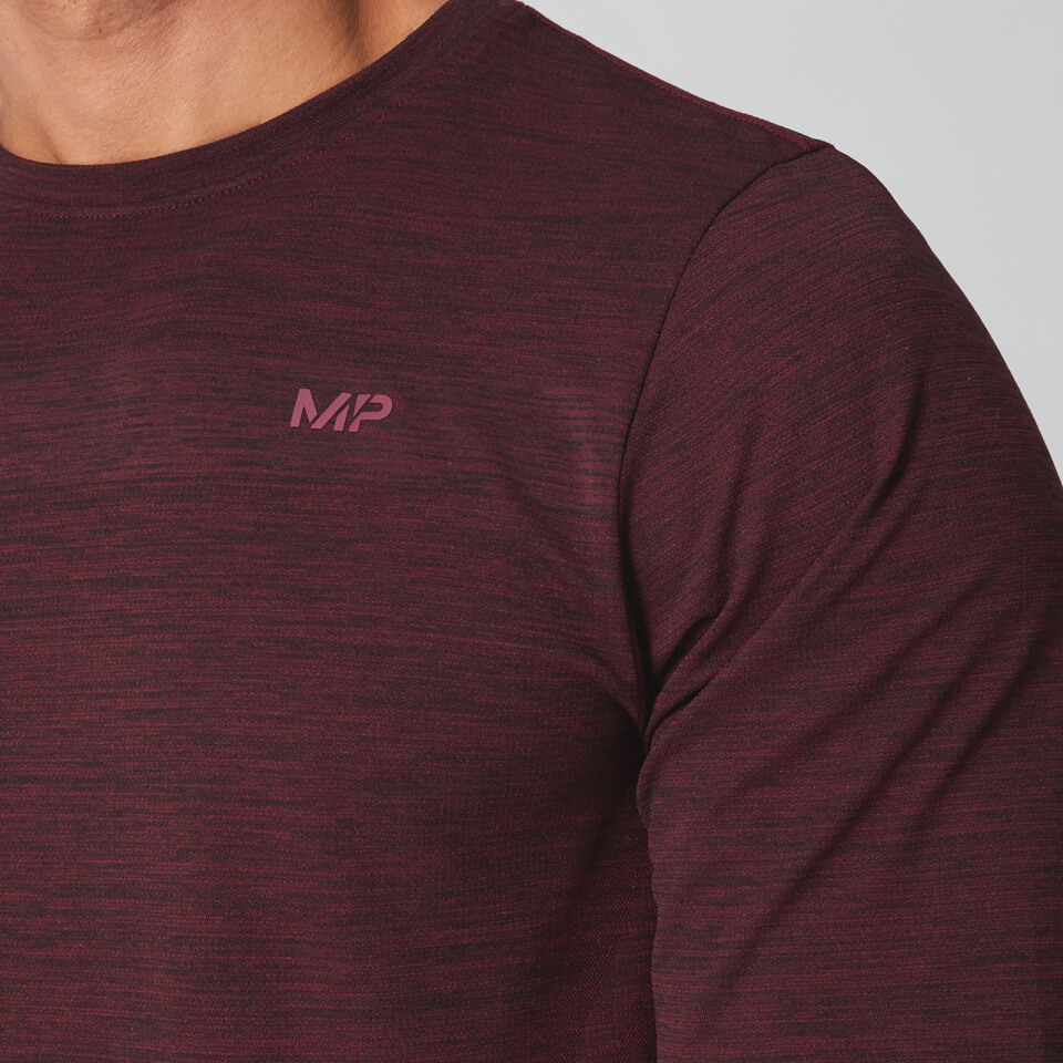 MP Men's Lightweight Seamless Long-Sleeve T-Shirt - Oxblood Marl