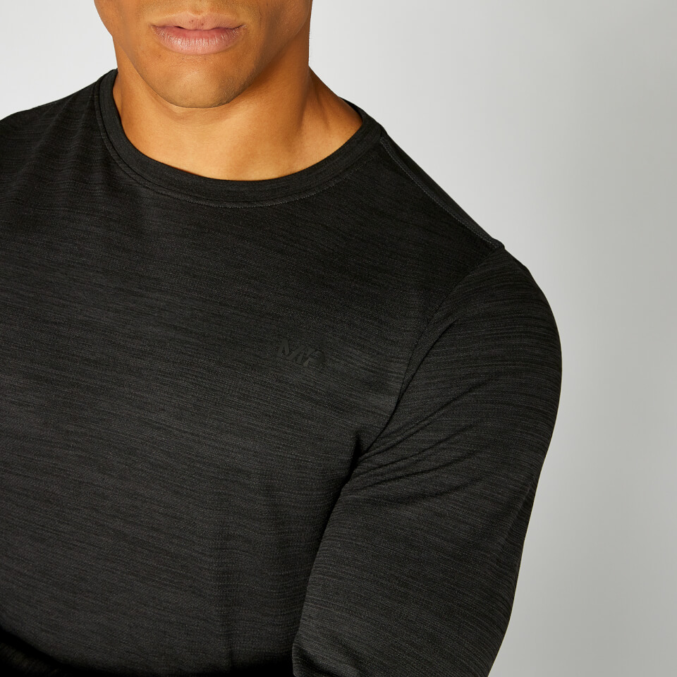 MP Aero-Knitted Long Sleeve T-Shirt - Black Marl