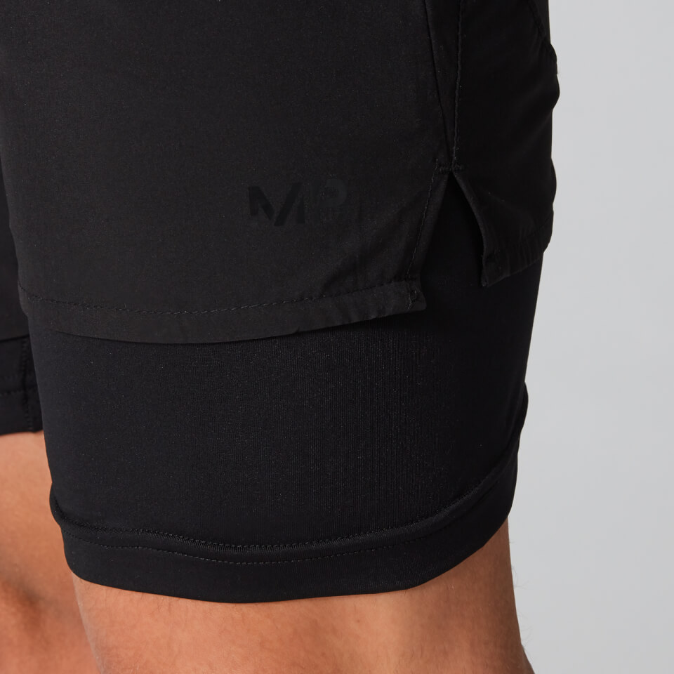 MP Men's Power Double-Layered Shorts - Black