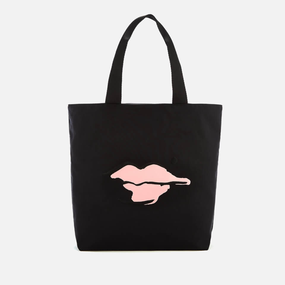 Lulu Guinness Women's Medium Beauty Spot Bea Bags - Black/Dusky Pink