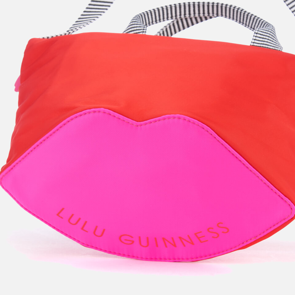 Lulu Guinness Women's Small Lip Base Lola Cross Body Bag - Red/Hot Pink