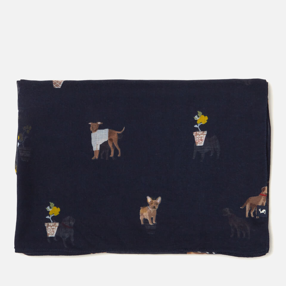Joules Women's Wensley Scarf - Navy Dogs