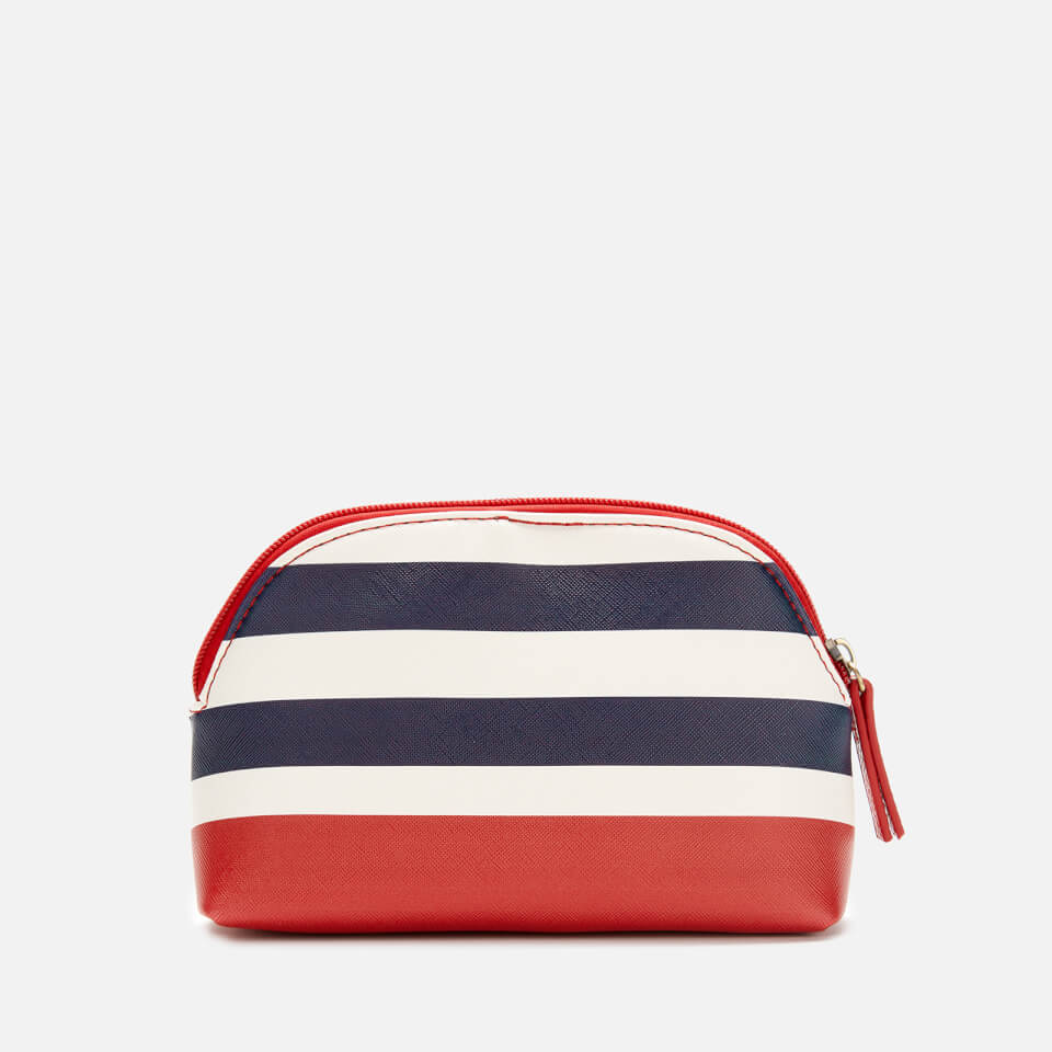Joules Women's Short Haul Make Up Bag - Navy Stripe Text