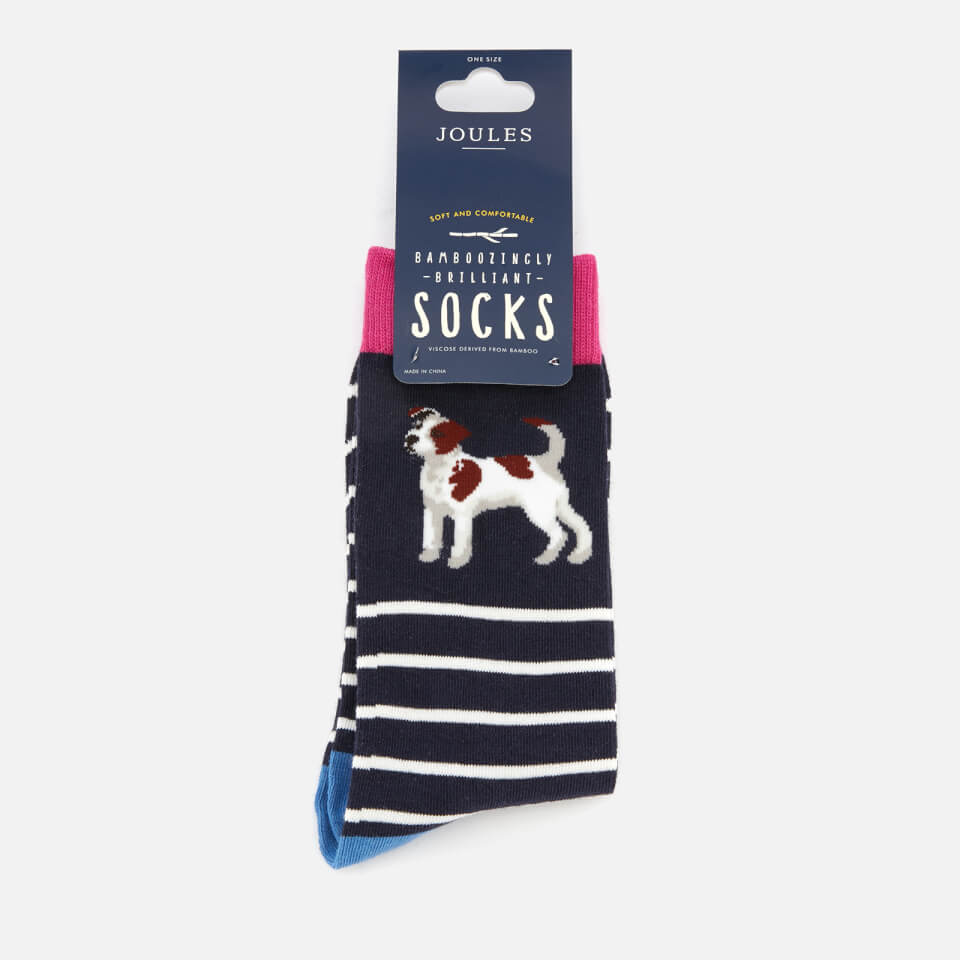 Joules Women's Brilliant Bamboo Single Socks - Navy Terrier