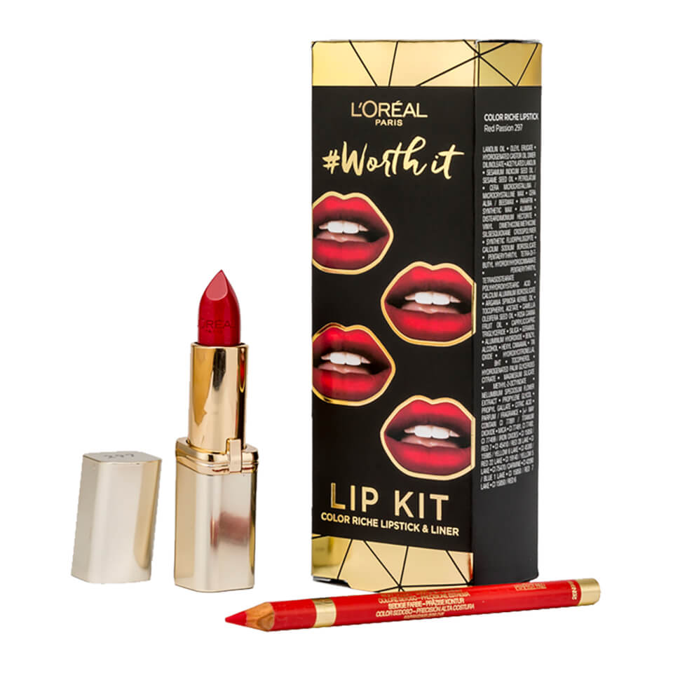 L'Oréal Paris Worth It Red Lipstick and Liner Lip Kit