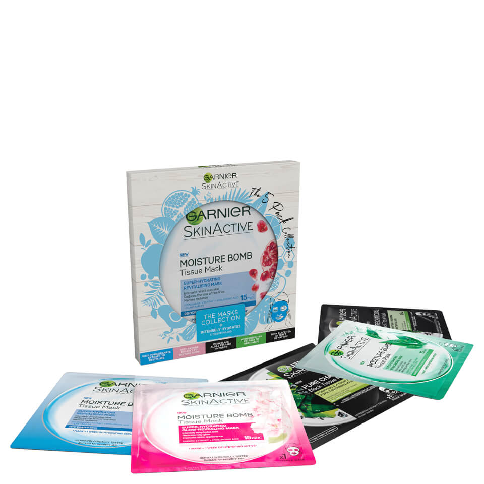 Garnier Hydrating Sheet Mask Selection Christmas Gift Box (Pack of 5)