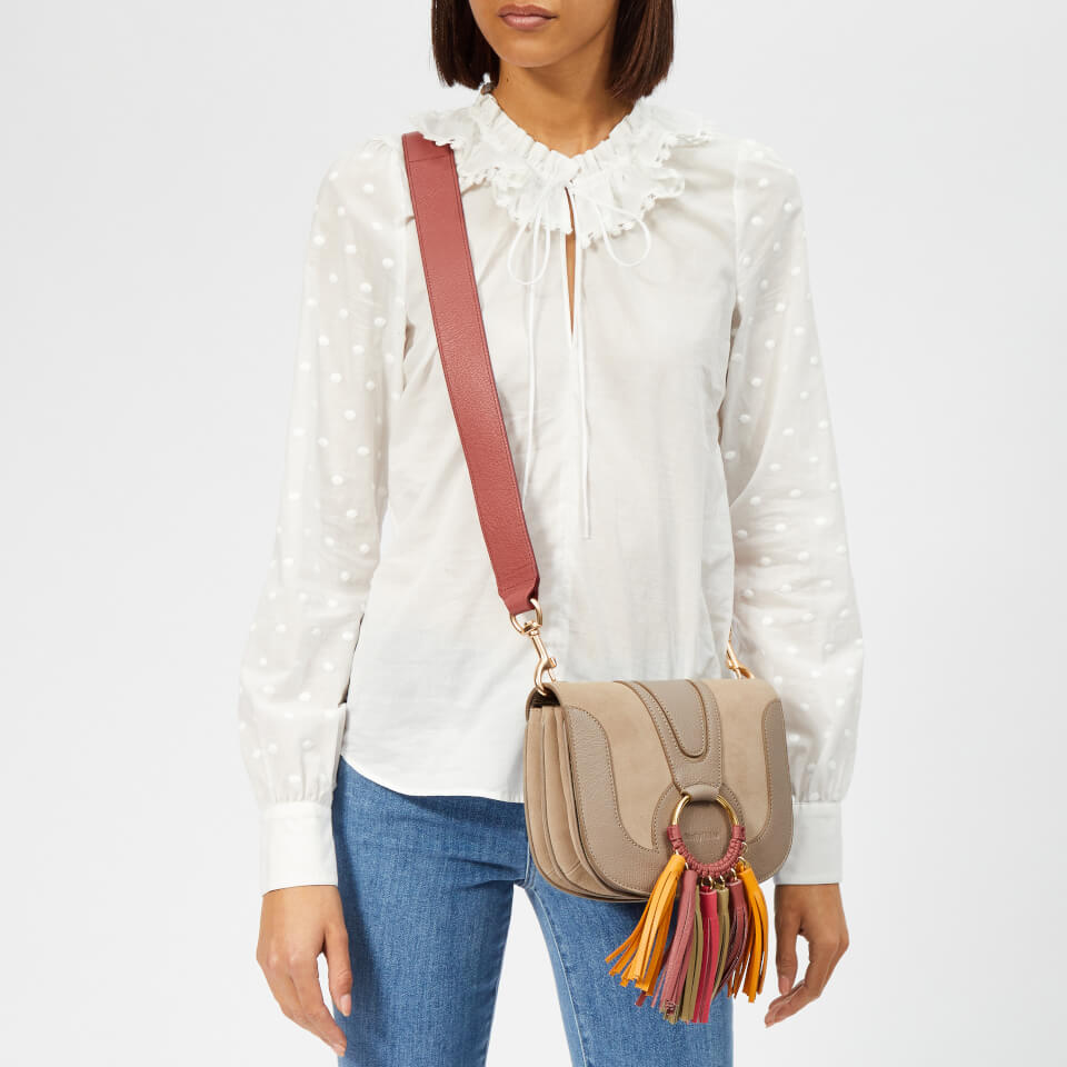 See By Chloé Women's Hana Cross Body Bag with Contrast Tassel - Motty Grey