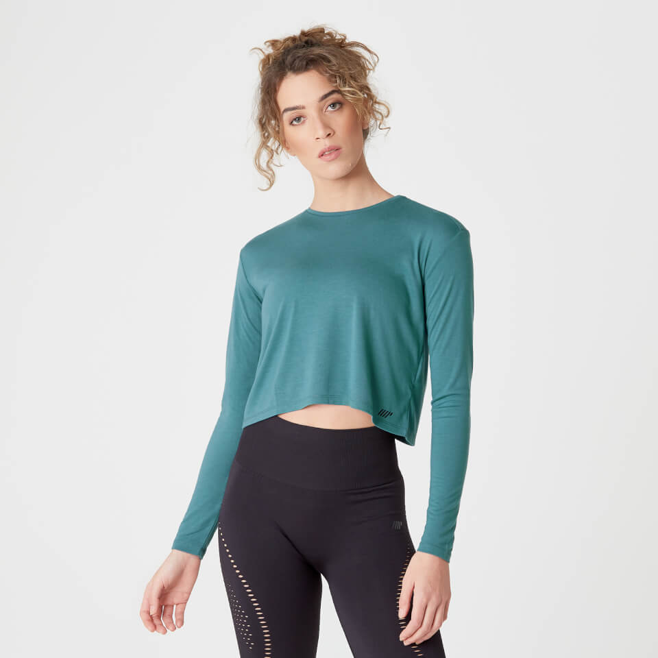 Spring Long-Sleeve T-Shirt – Teal Green