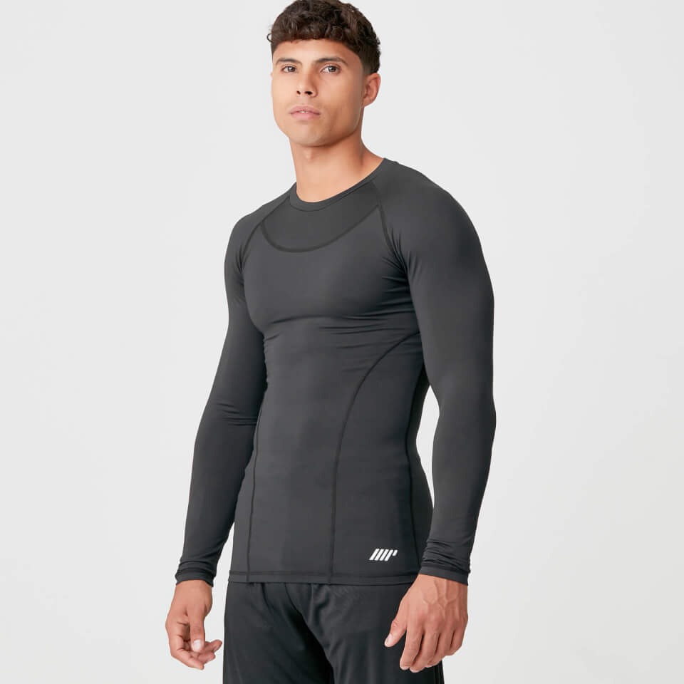 MP Men's Charge Compression Long Sleeve Top - Black