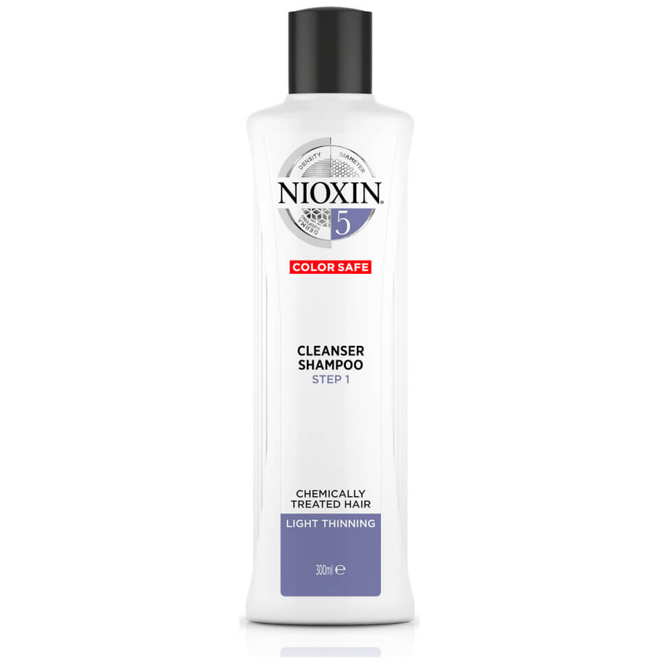 NIOXIN 3-Part System 5 Cleanser Shampoo for Chemically Treated Hair with Light Thinning 300ml