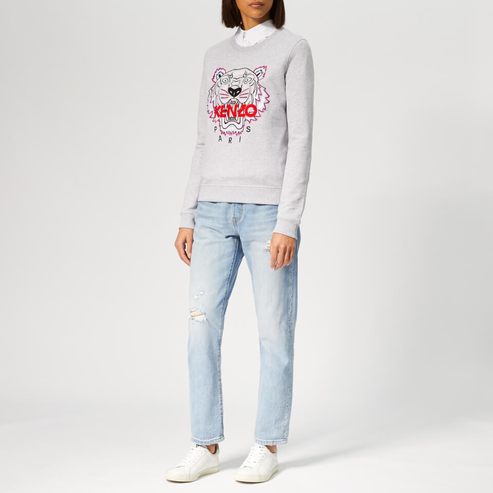 KENZO Women s Tiger Classic Sweatshirt Pale Grey Coggles