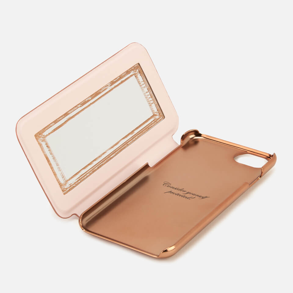 Ted Baker Women's Glitsie Glitter iPhone 8 Mirror Case - Baby Pink