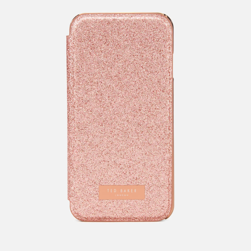 Ted Baker Women's Glitsie Glitter iPhone 8 Mirror Case - Baby Pink