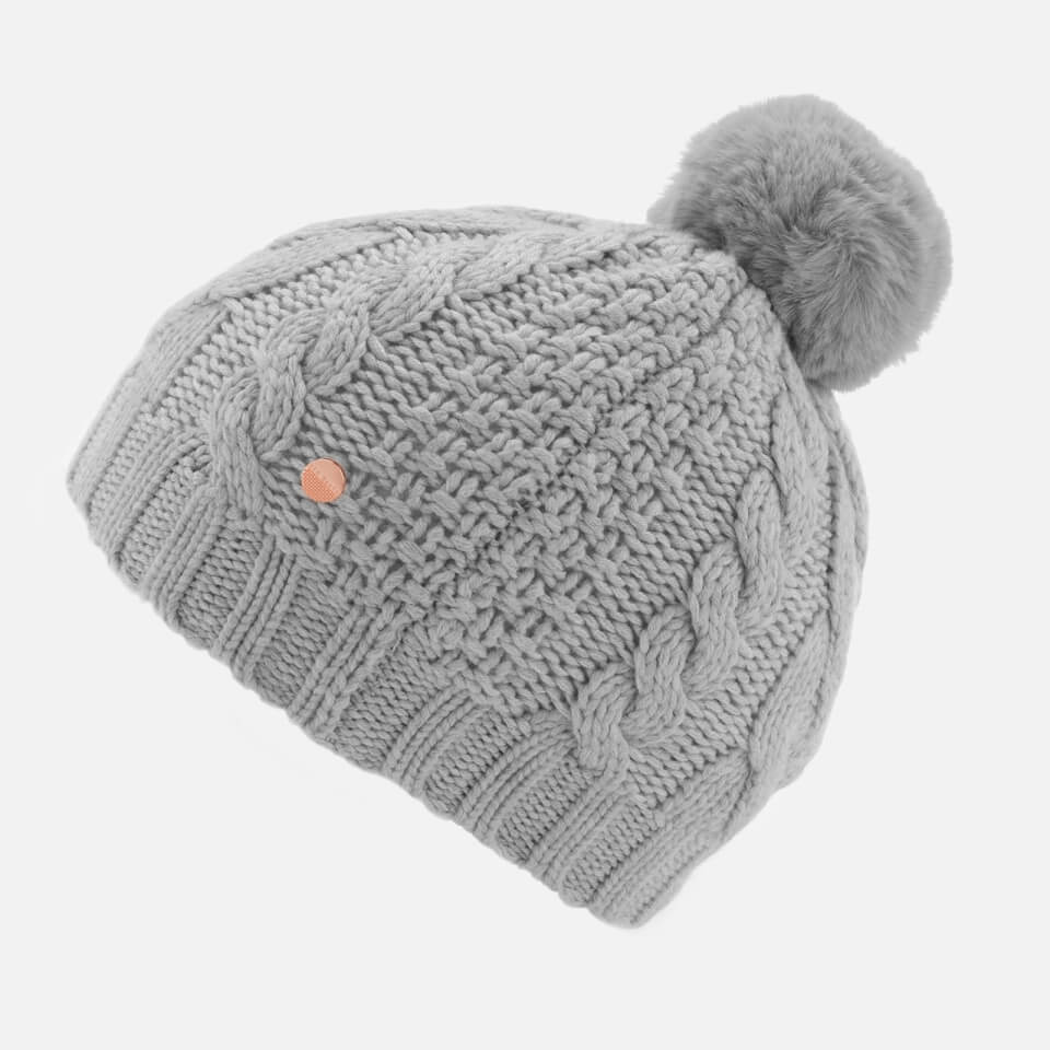 Ted Baker Women's Quirsa Cable Knit Pom Hat - Light Grey