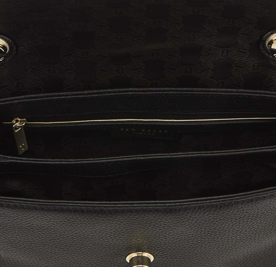 Ted Baker Women's Luccie Leopard Circle Lock Cross Body - Black