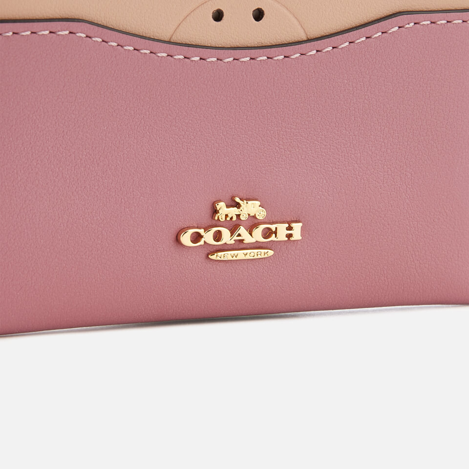 Coach Women's Pig Flat Card Case - Rose