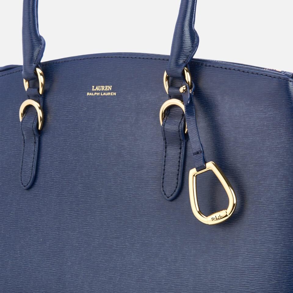 Lauren Ralph Lauren Women's Bennington Double Zip Medium Satchel Bag - Navy