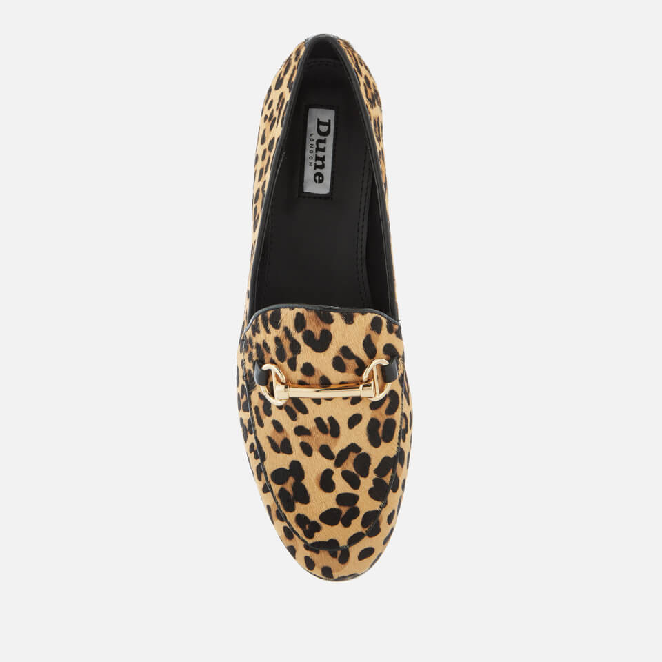 Dune best sale leopard loafers