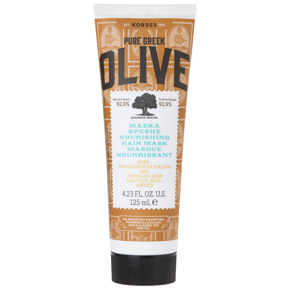 KORRES Natural Pure Greek Olive Nourishing Hair Mask for Dry/Damaged Hair 125ml