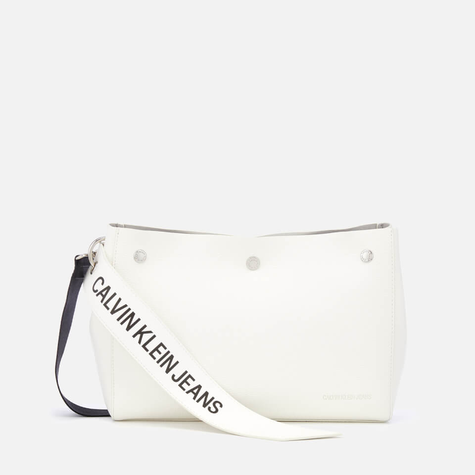 Calvin Klein Women's Logo Banner Shoulder Bag - Bright White