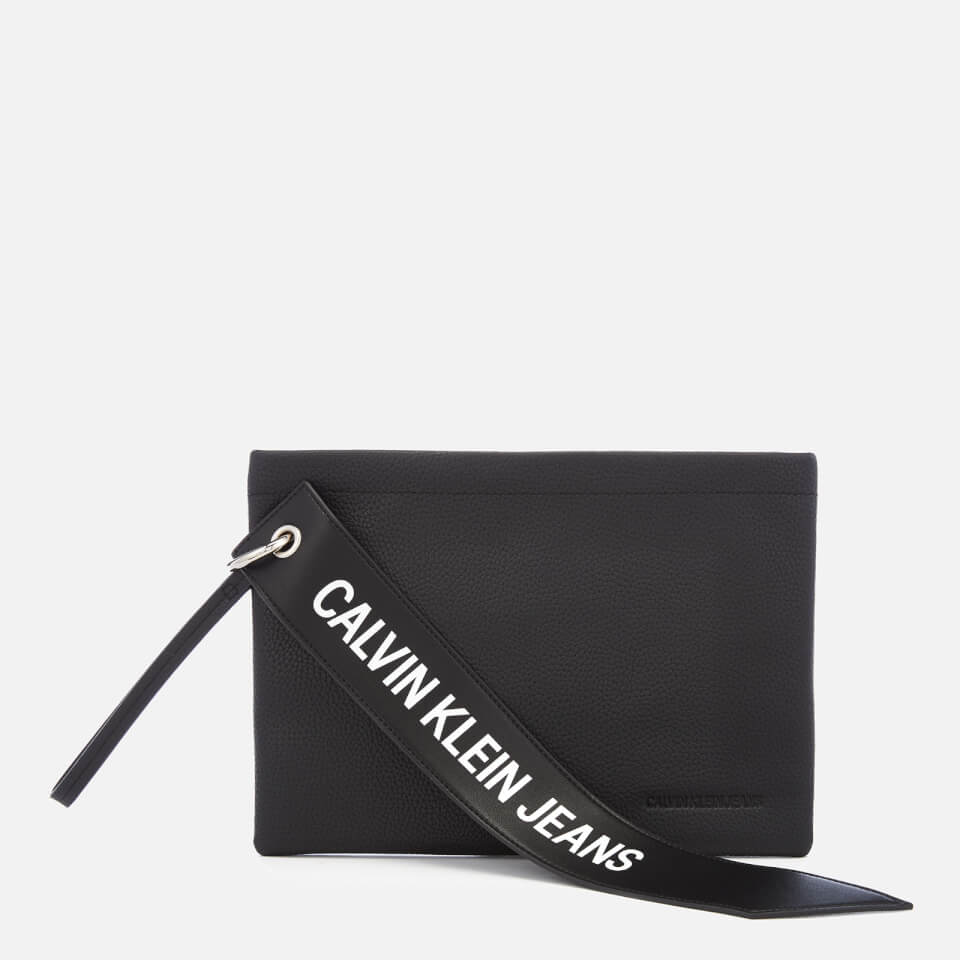 Calvin Klein Women's Logo Banner Medium Pouch - Black