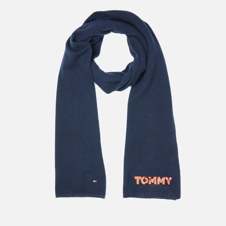 Tommy Hilfiger Women's Tommy Patch Knit Scarf - Navy