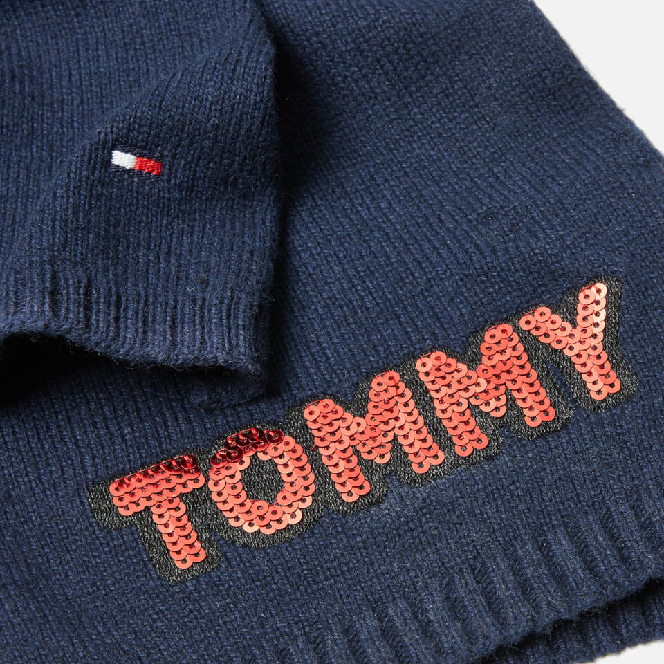 Tommy Hilfiger Women's Tommy Patch Knit Scarf - Navy