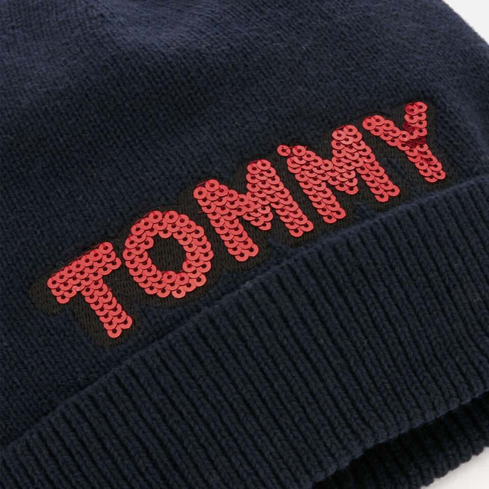 Tommy Hilfiger Women's Tommy Patch Knit Beanie - Navy