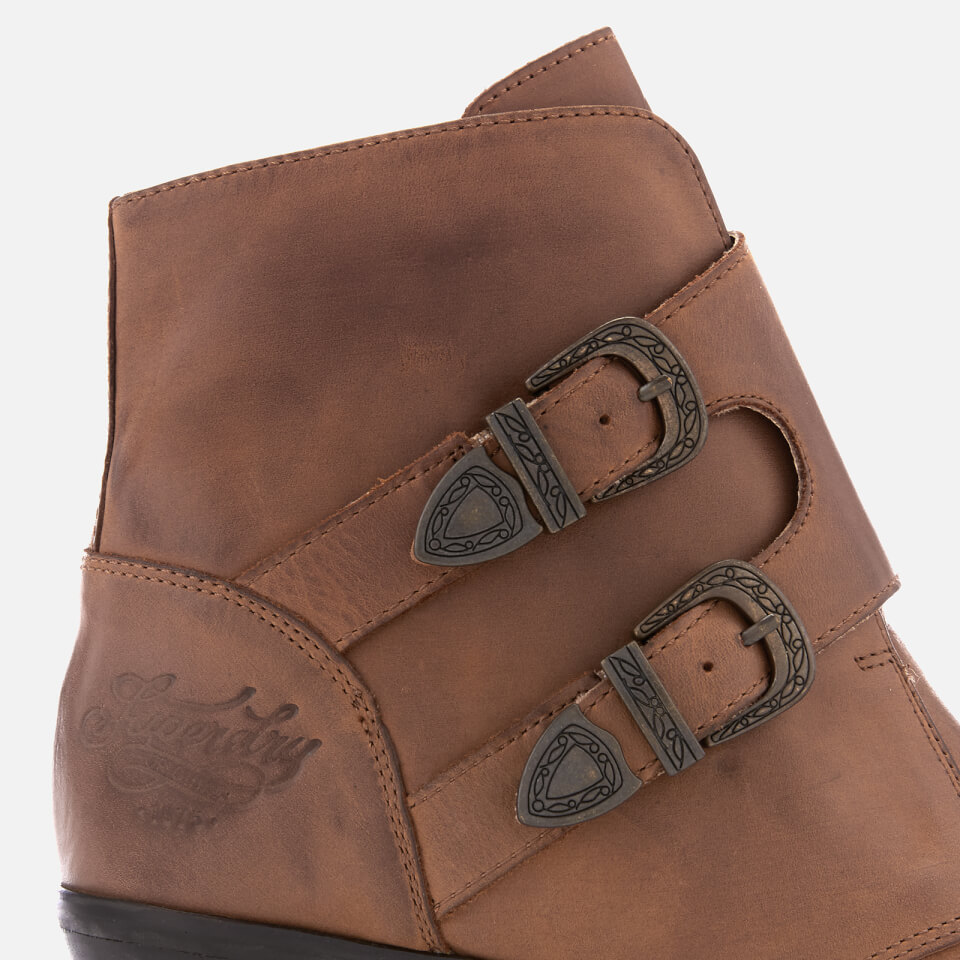 Superdry Women s Rodeo Monk Heeled Ankle Boots Tan Allsole