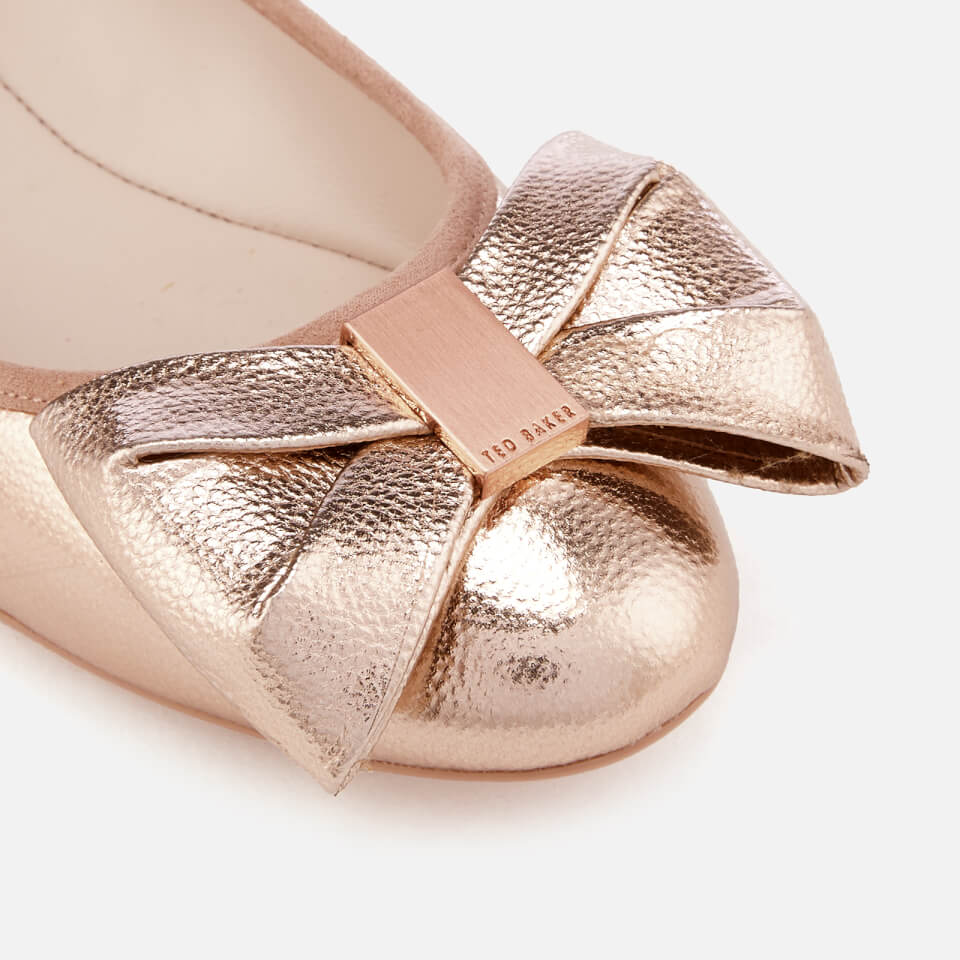 Ted baker rose gold flats on sale