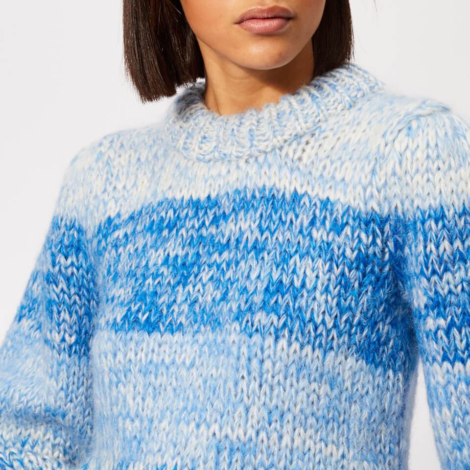 Ganni Women s The Julliard Mohair Jumper Lapis Blue Coggles