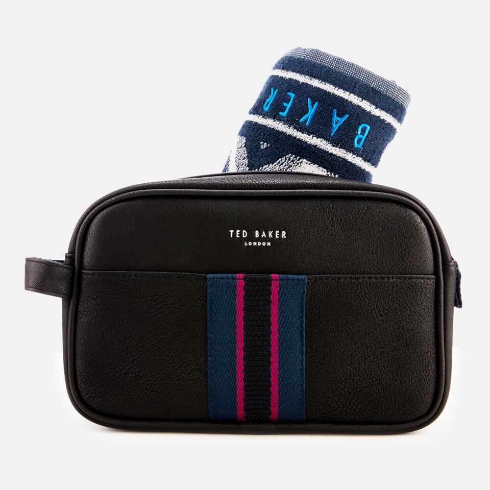 Ted Baker Men's Benny Webbing Wash Bag and Towel - Black