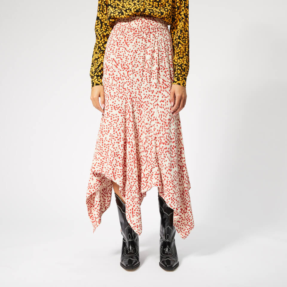 スカート Ganni Gonna In Cotone Organico GANNI Leopard-print organic cotton-poplin midi skirt | NET-A