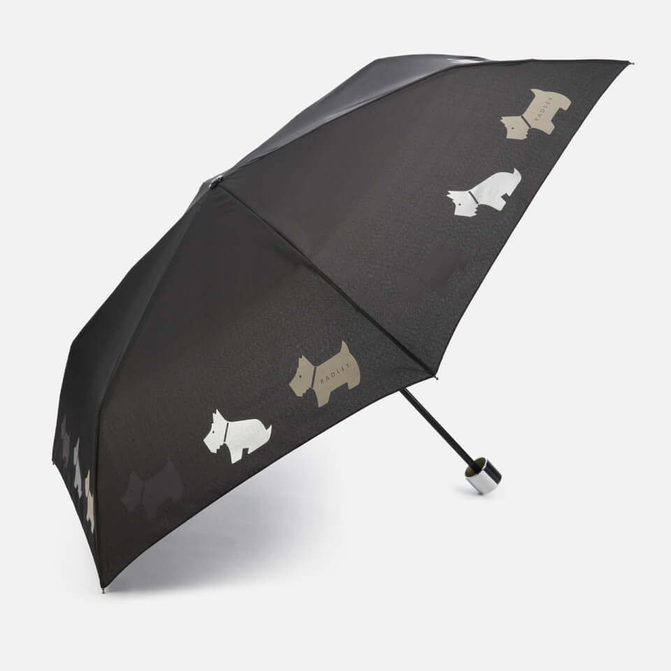 Radley Women's Multi Dogs Telescopic Mini Umbrella - Black