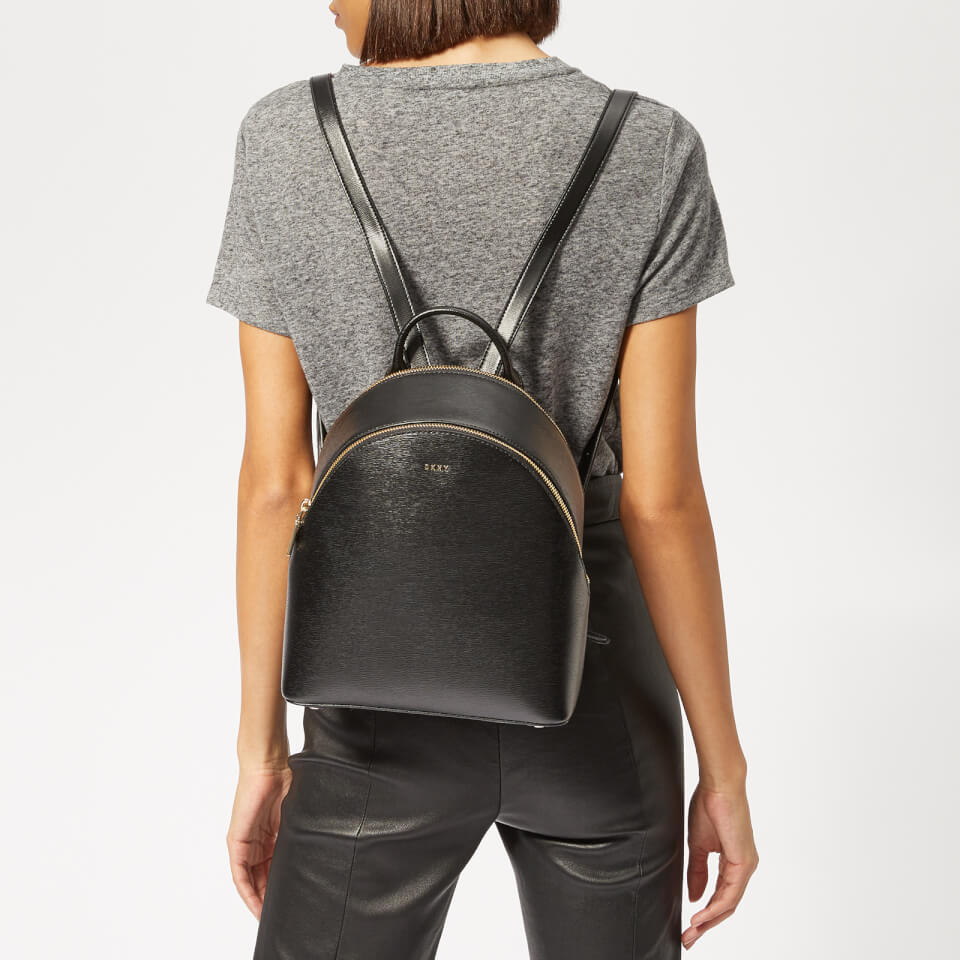 DKNY Women's Bryant Sutton Medium Backpack - Black/Gold
