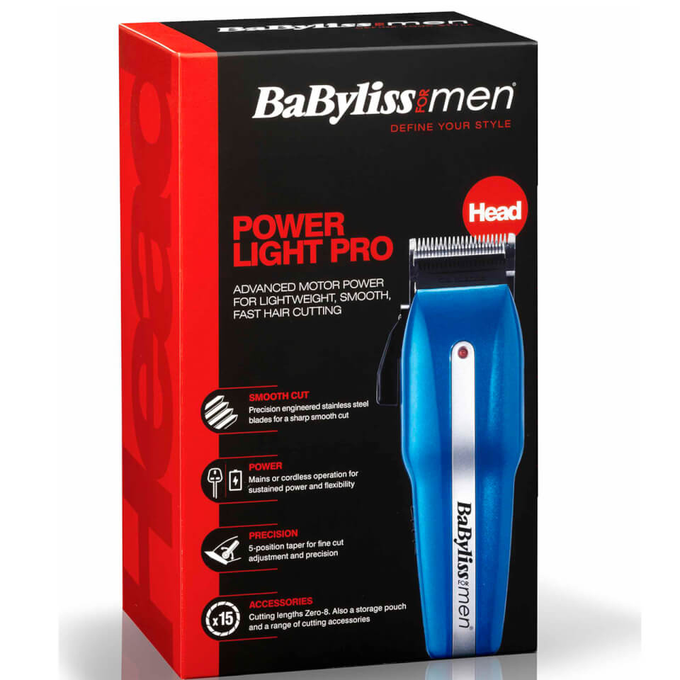 BaByliss For Men Powerlight Pro 15 Piece Clipper Kit