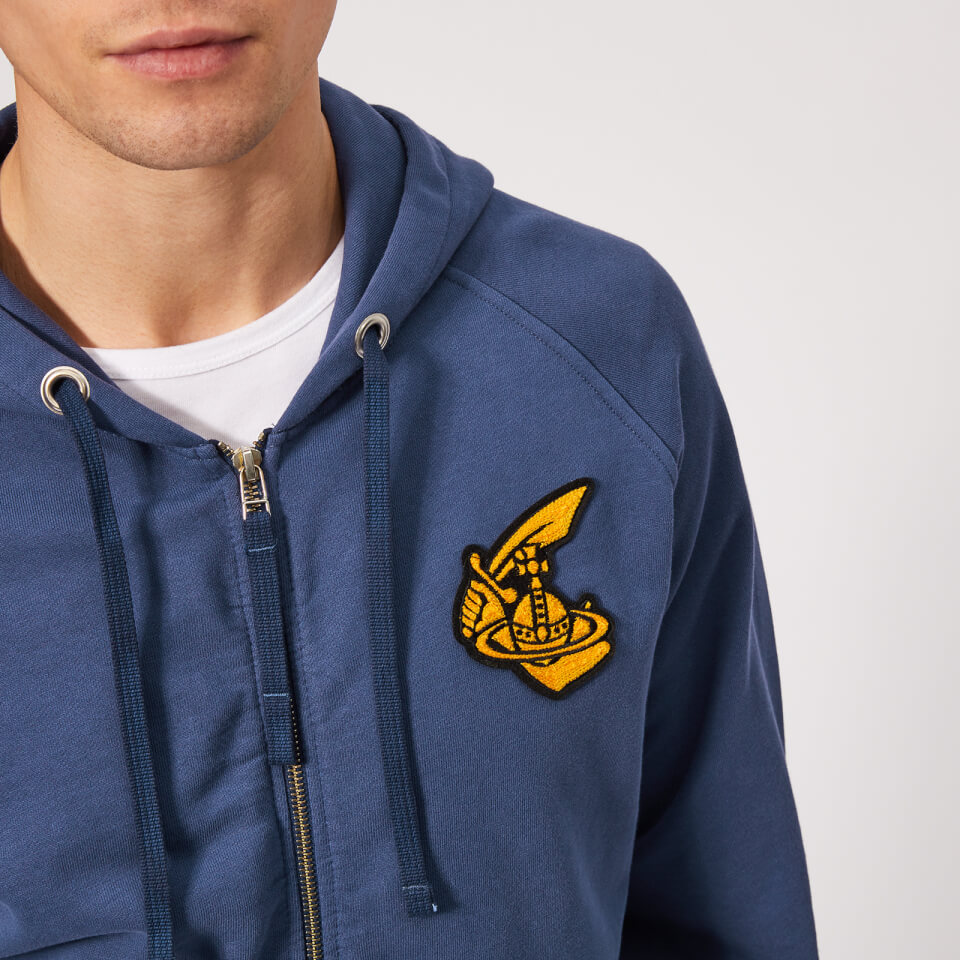 Vivienne Westwood Anglomania Men's Classic Zip Up Sweatshirt - Navy |  Coggles