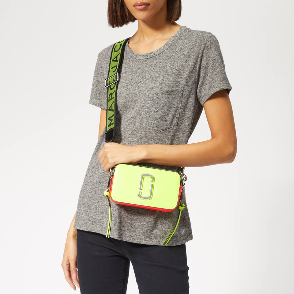 Marc Jacobs Women's Snapshot Fluoro Cross Body Bag - Bright Yellow Multi