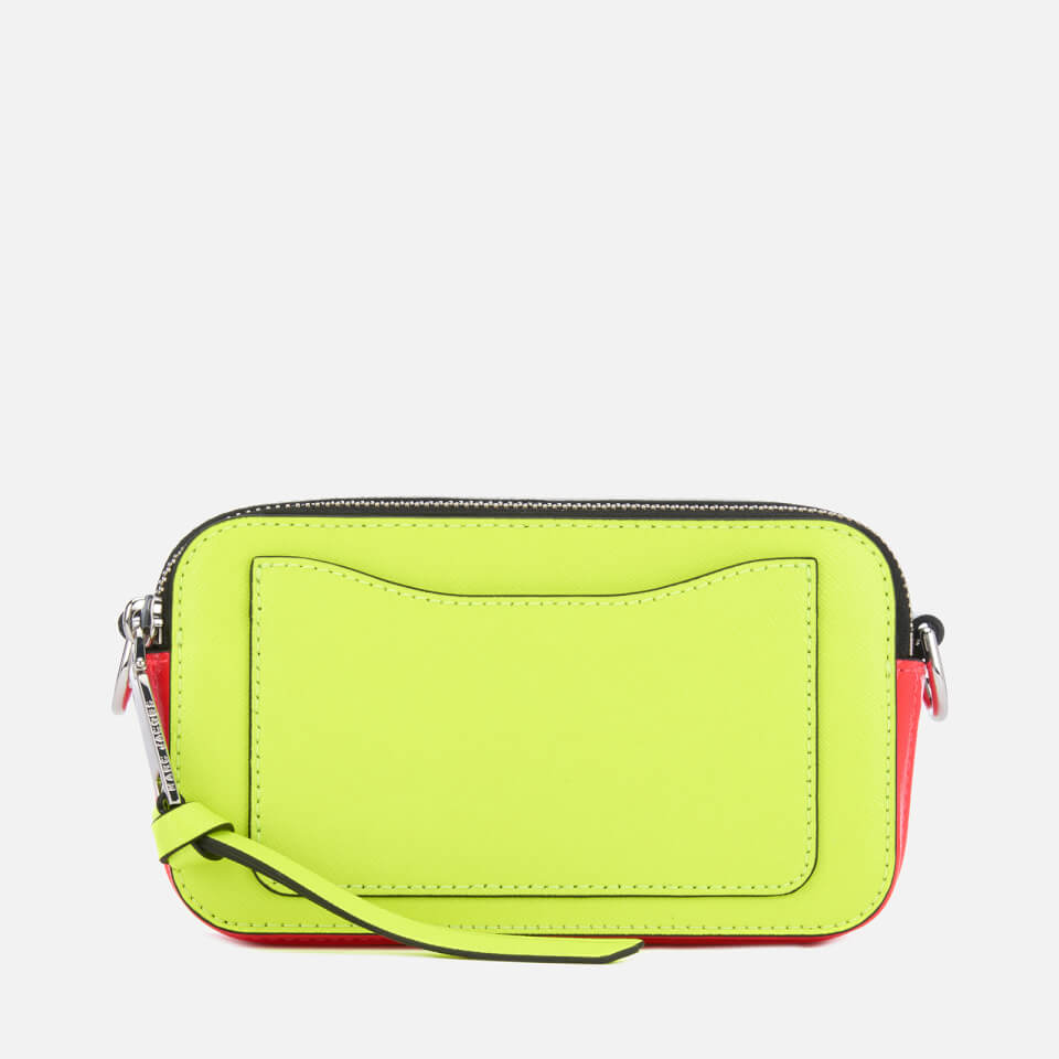 Marc Jacobs Grey Neon Yellow Leather Small Cross Body Bag Purse | eBay