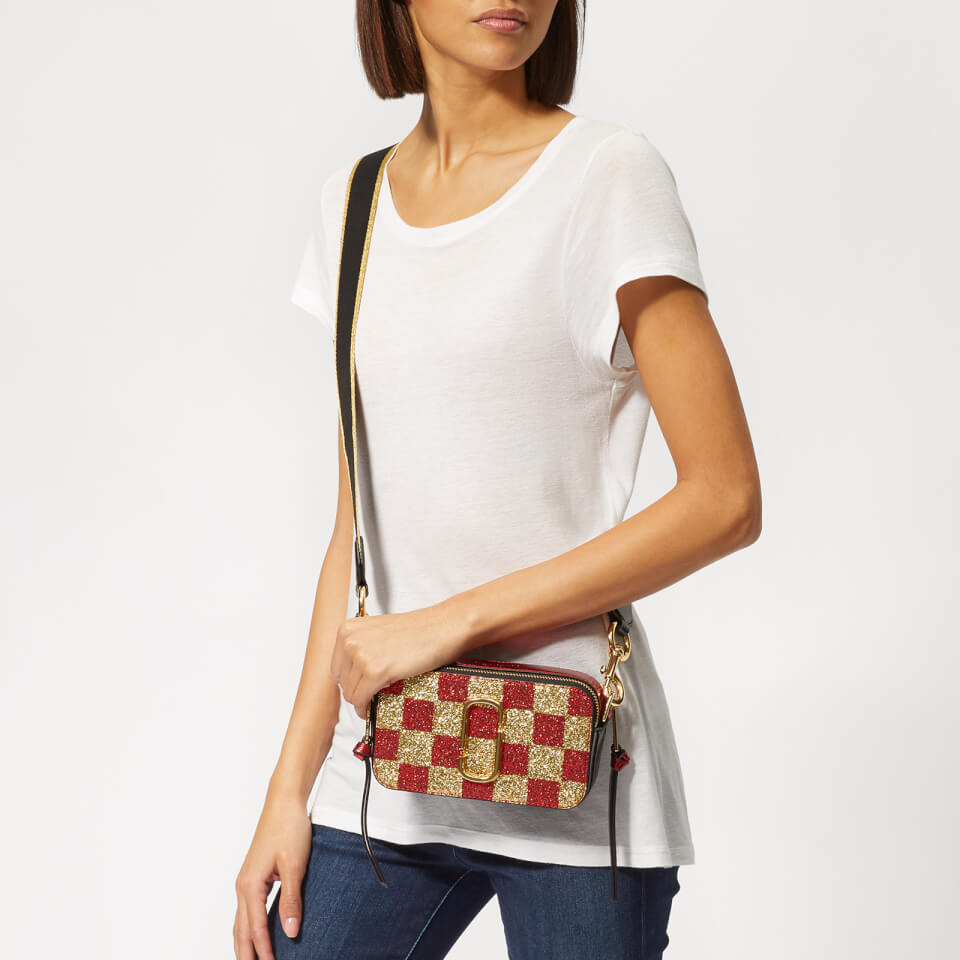 Marc Jacobs Women's Snapshot Checkerboard Bag - Gold Multi