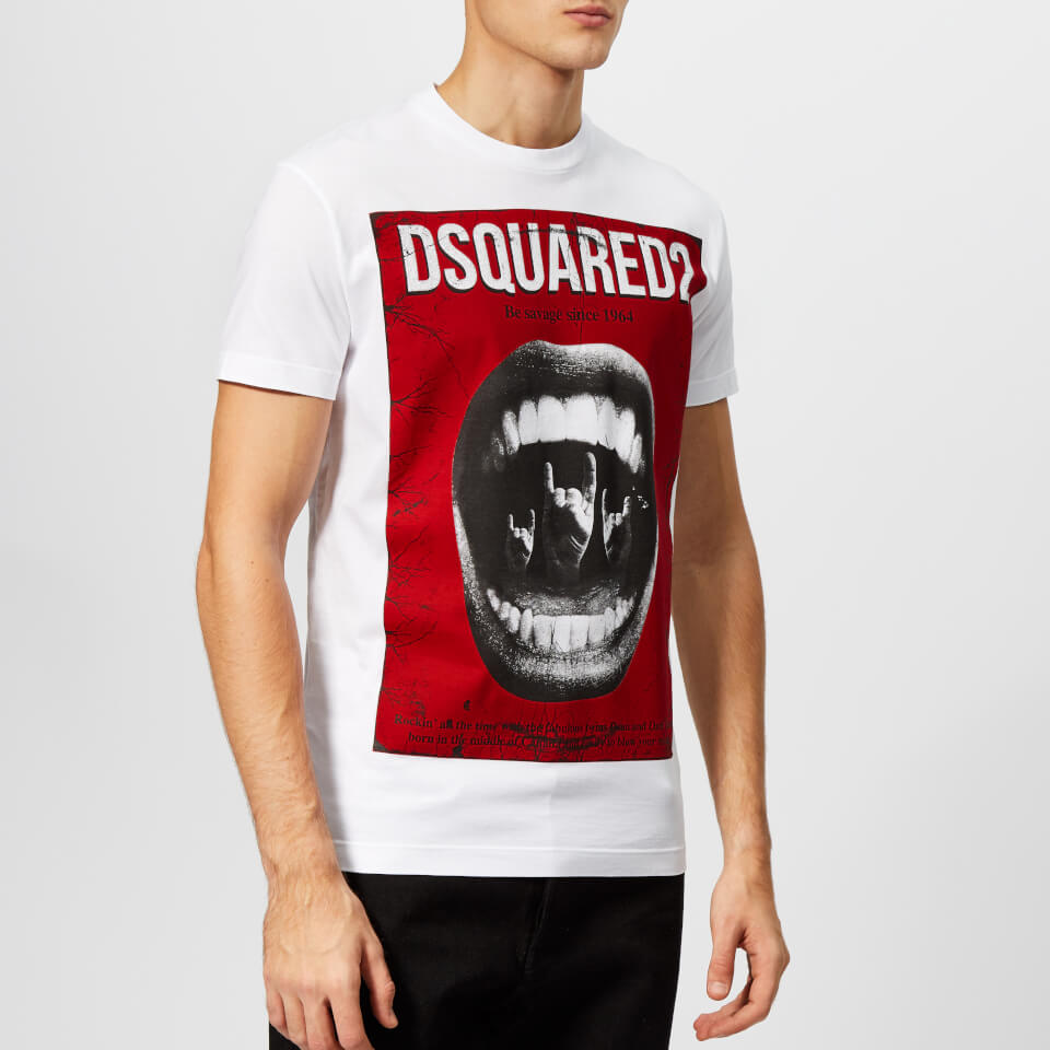 DSQUARED2 (ディースクエアード) ネオンロゴ クルーネック 半袖