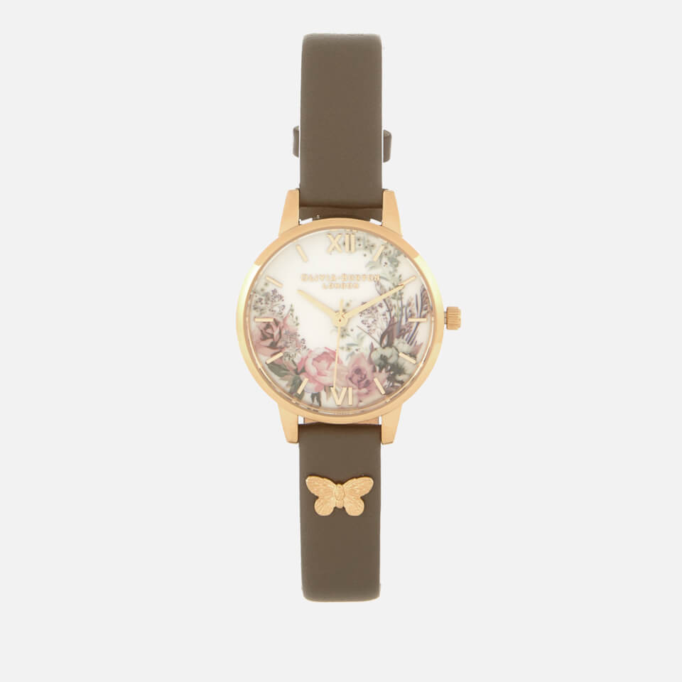 Olivia Burton Women's Enchanted Garden Watch - London Grey & Gold