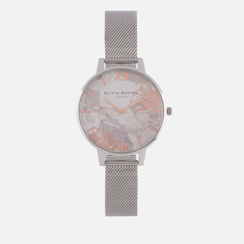 Olivia Burton Women's Abstract Florals Watch - Silver