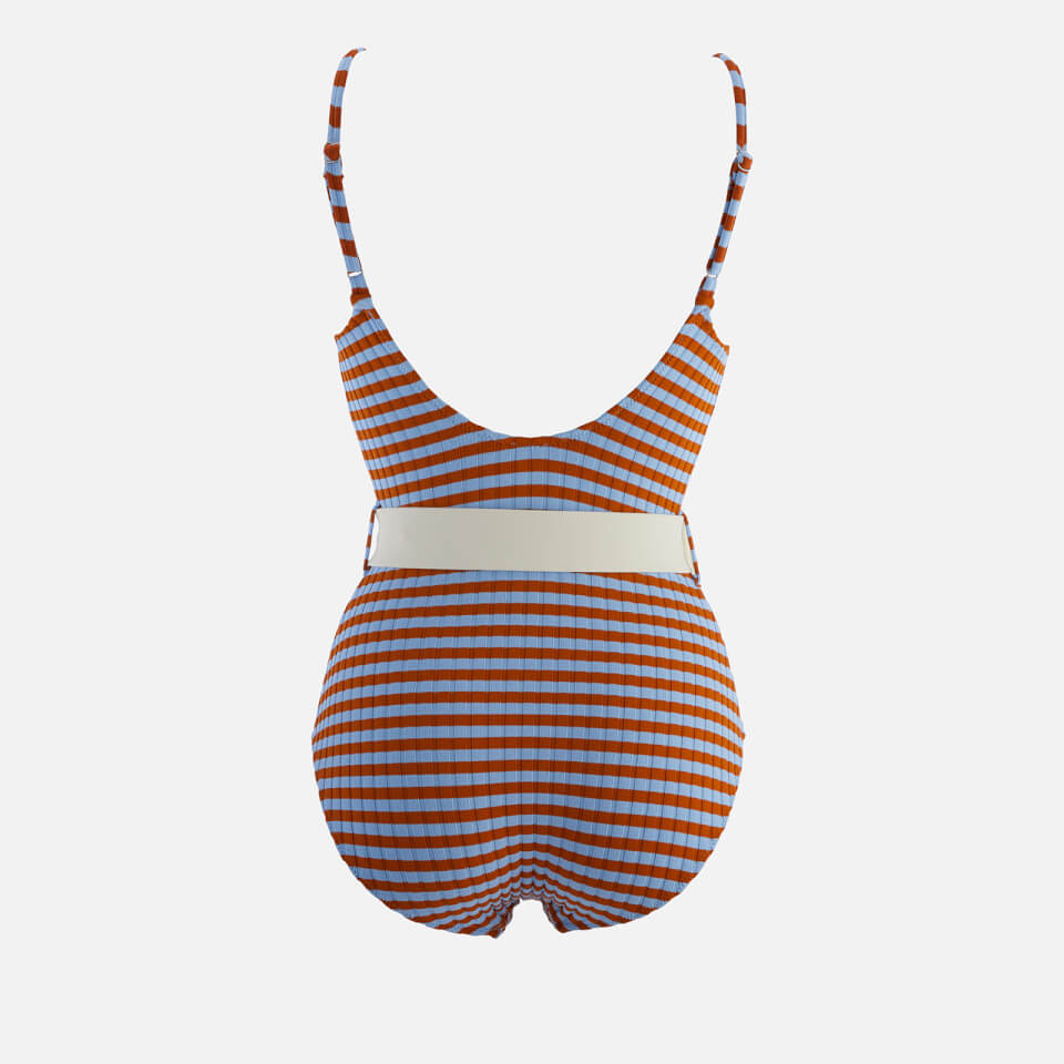 Solid & Striped Women's The Nina Belt Swimsuit - Sky Clay Rib