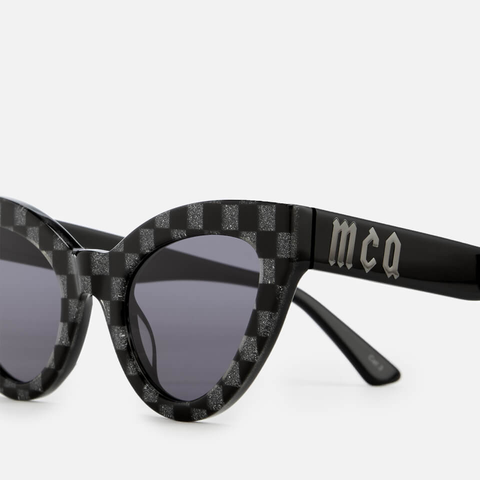 McQ Alexander McQueen Women's Printed Cat-Eye Frame Sunglasses - Black